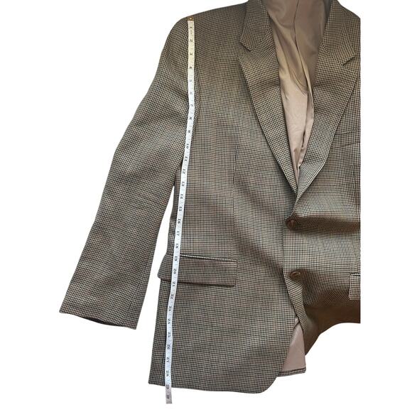 Lauren Ralph Lauren Men's Brown Houndstooth Wool Sport Coat Blazer - Picture 14 of 15